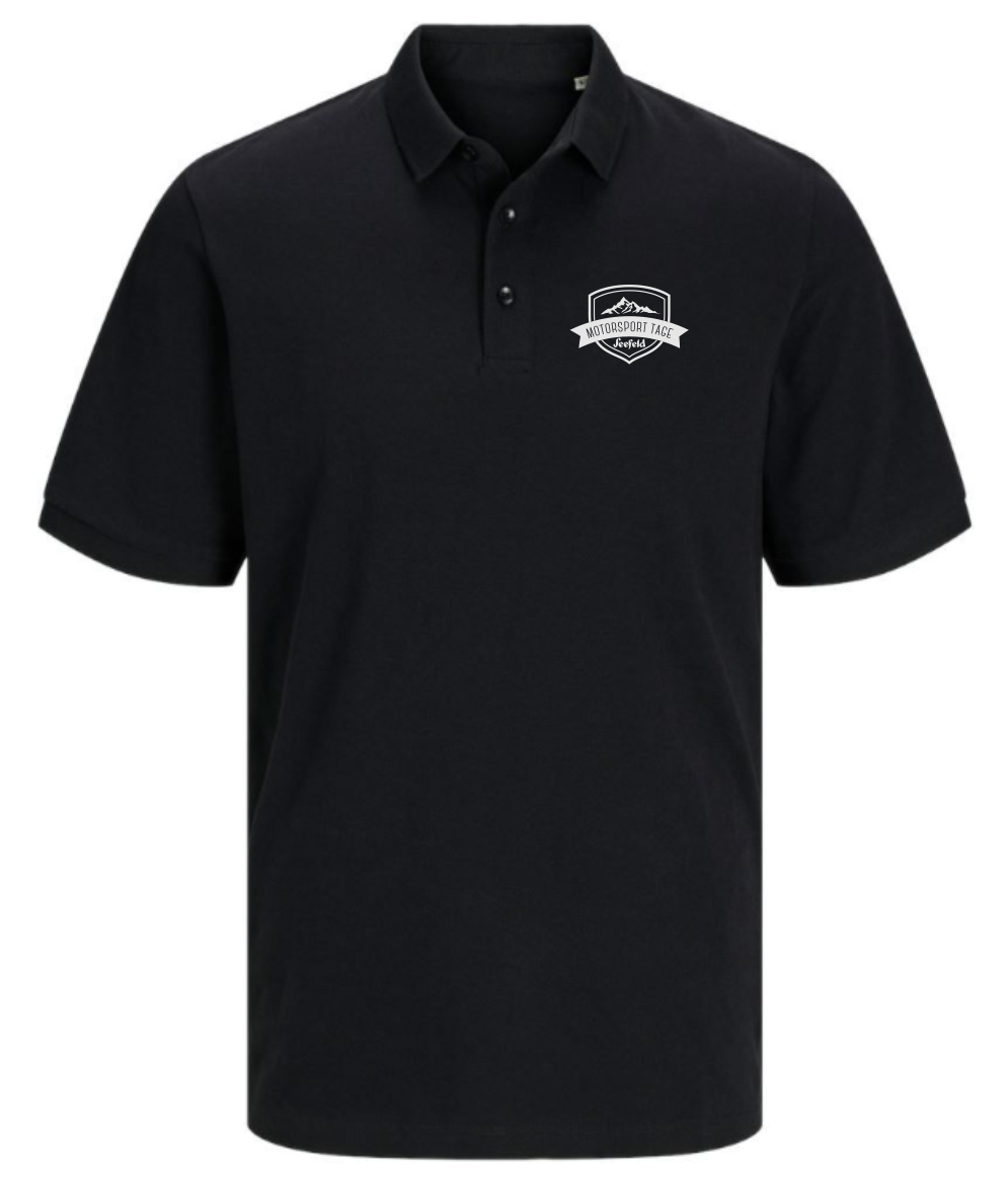 Schweres Unisex Piqué Polo - Schwarz