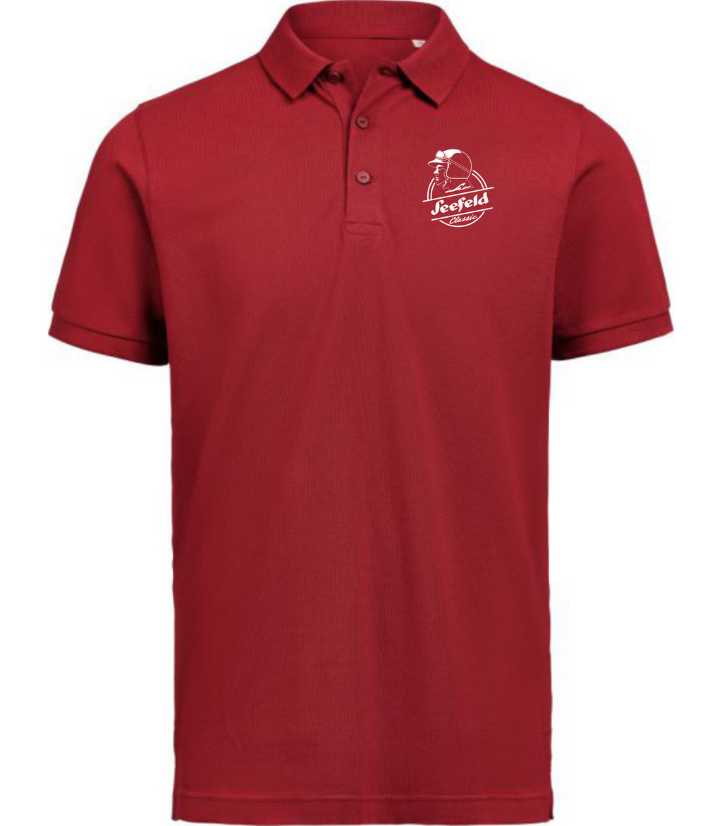 Schweres Unisex Piqué Polo - Rot