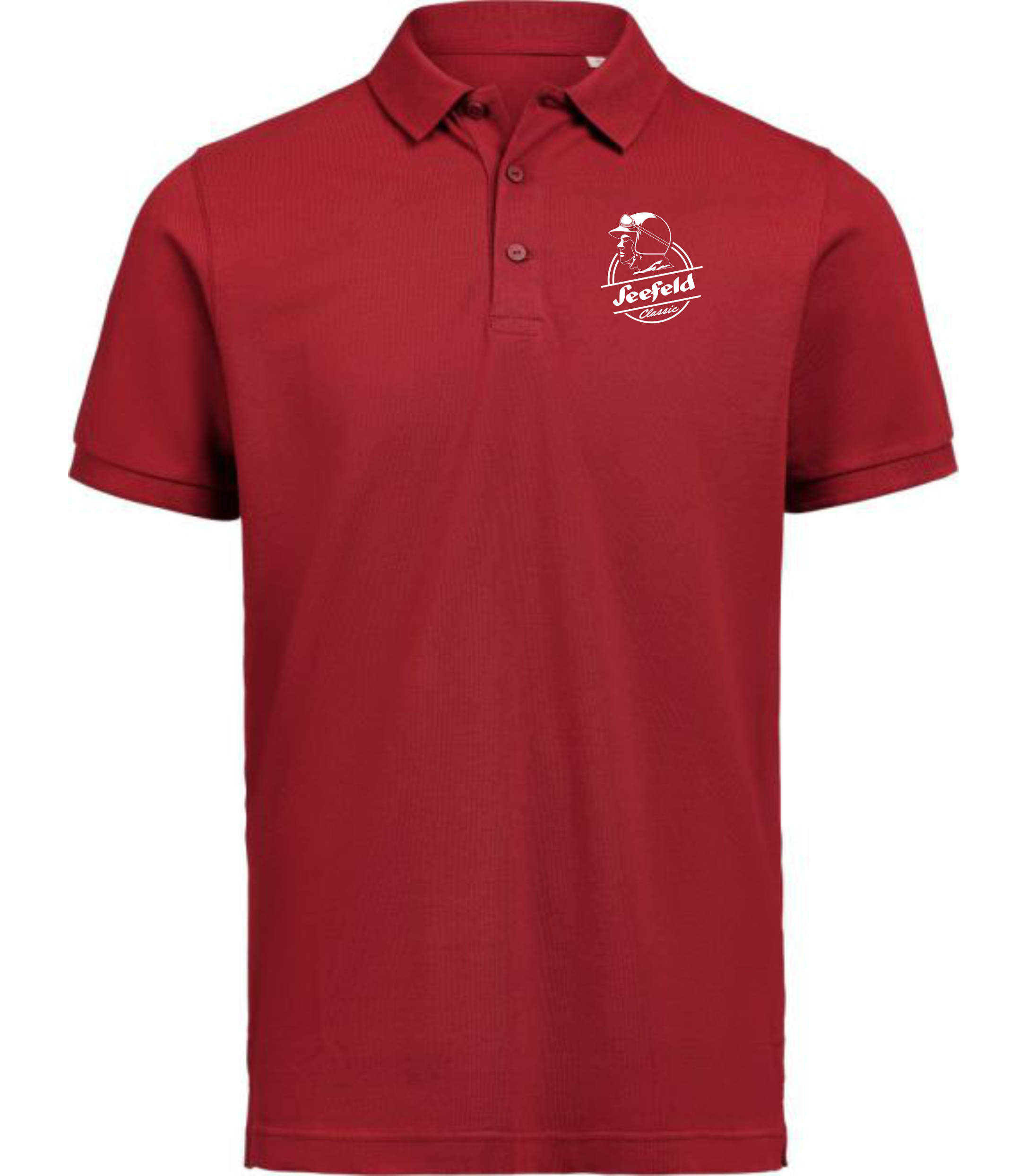 Schweres Unisex Piqué Polo - Rot