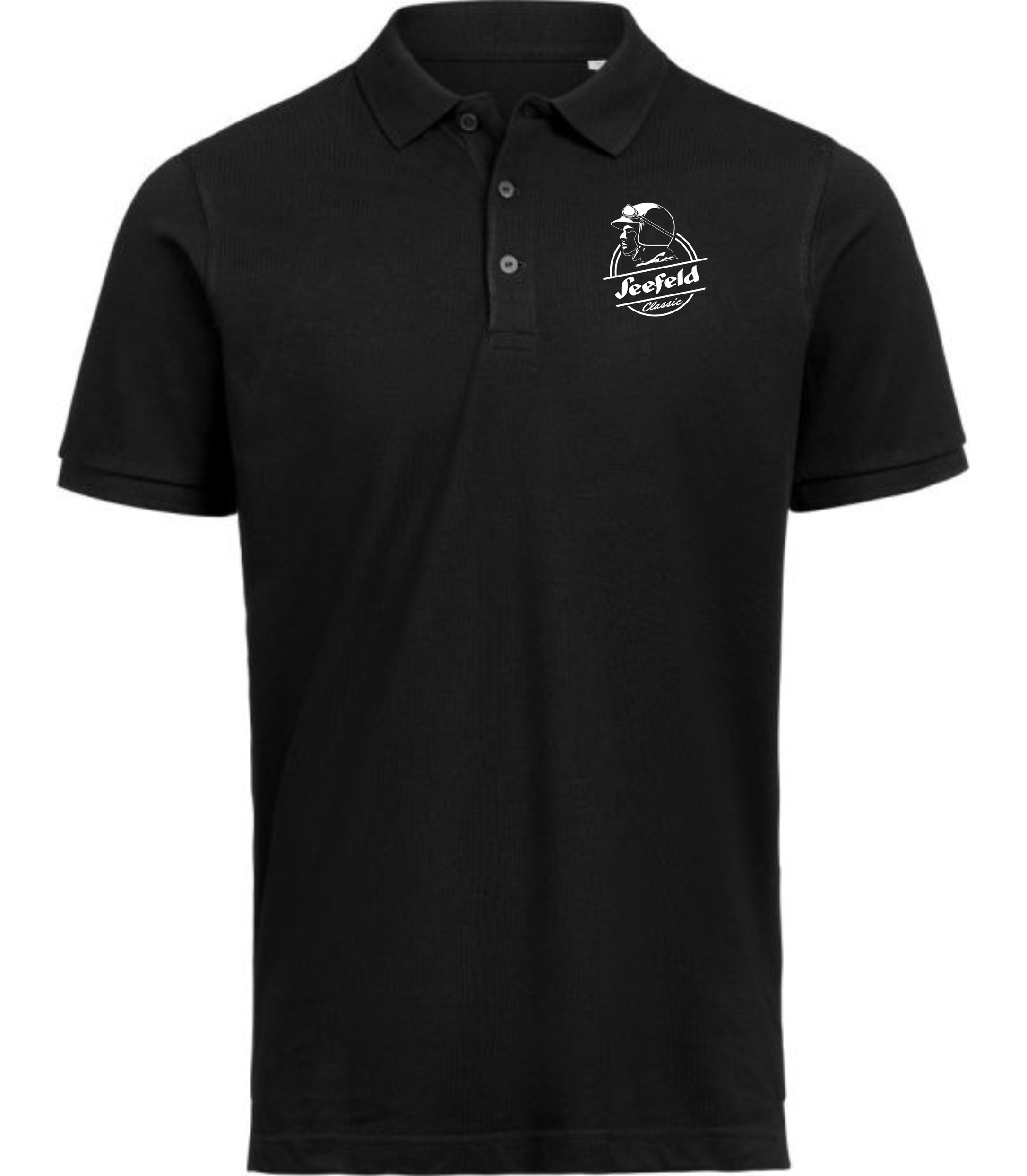 Schweres Unisex Piqué Polo - Schwarz