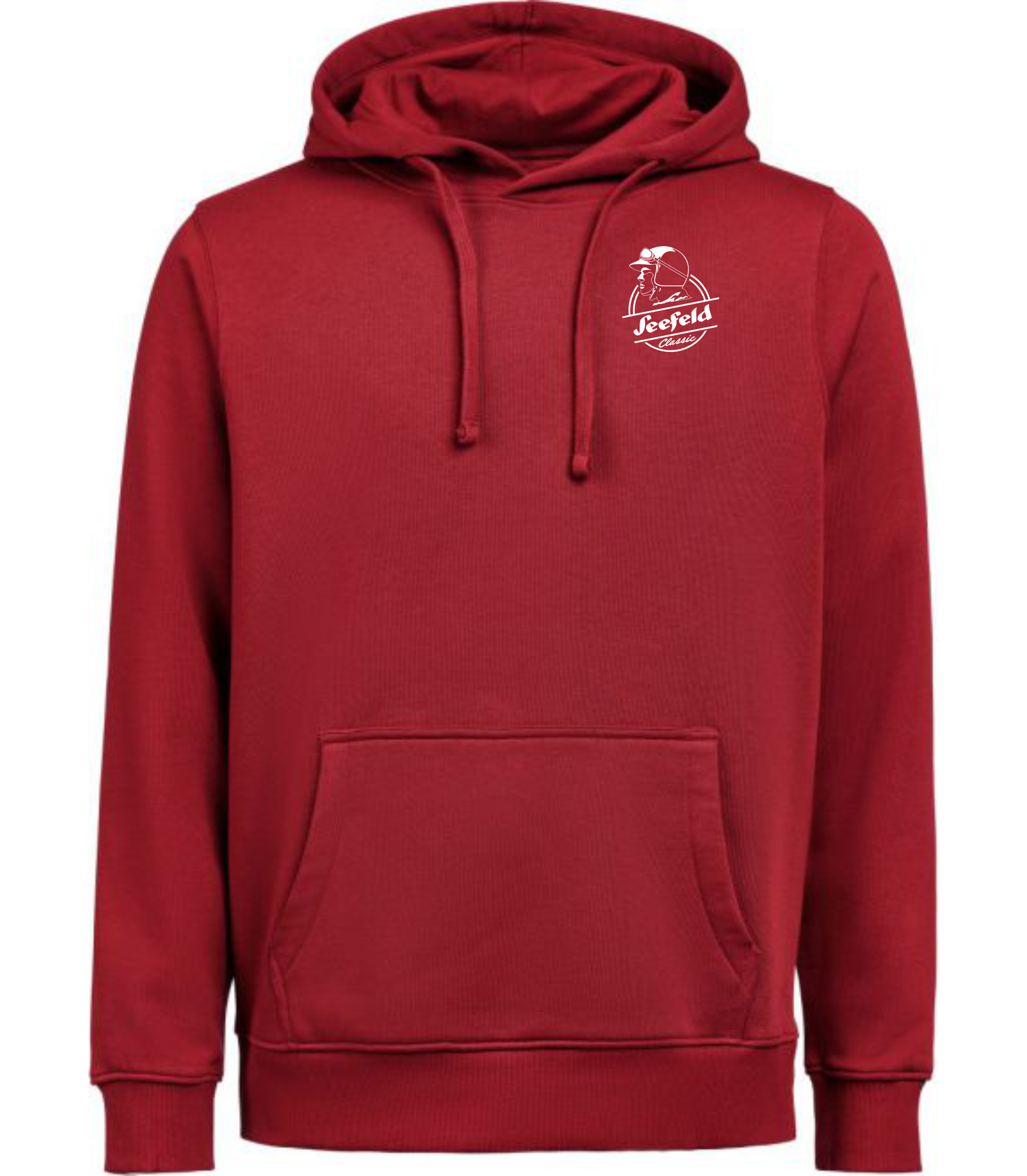 Schwerer Unisex Kapuzen Hoody - Rot