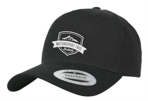5-Panel Curved Classic Snapback - Schwarz