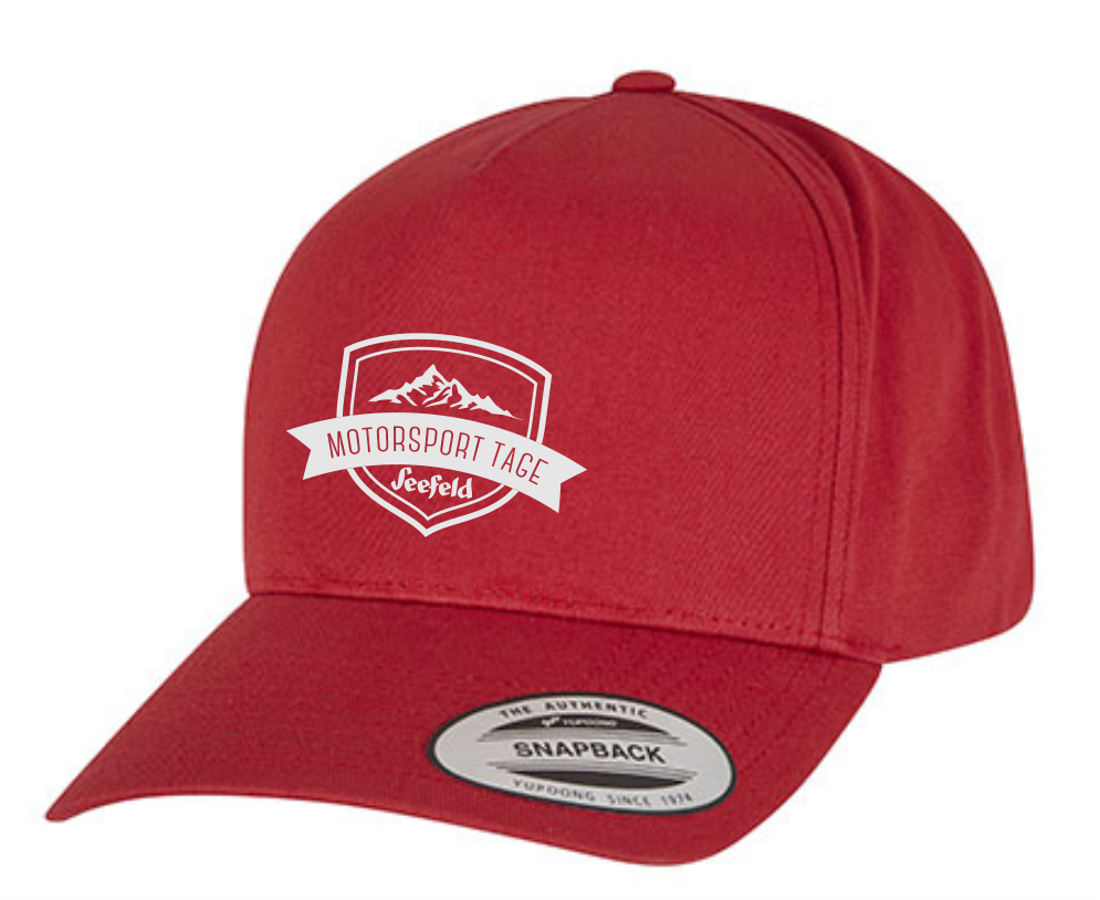 5-Panel Curved Classic Snapback - Rot