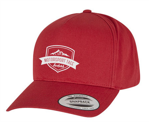 5-Panel Curved Classic Snapback - Rot