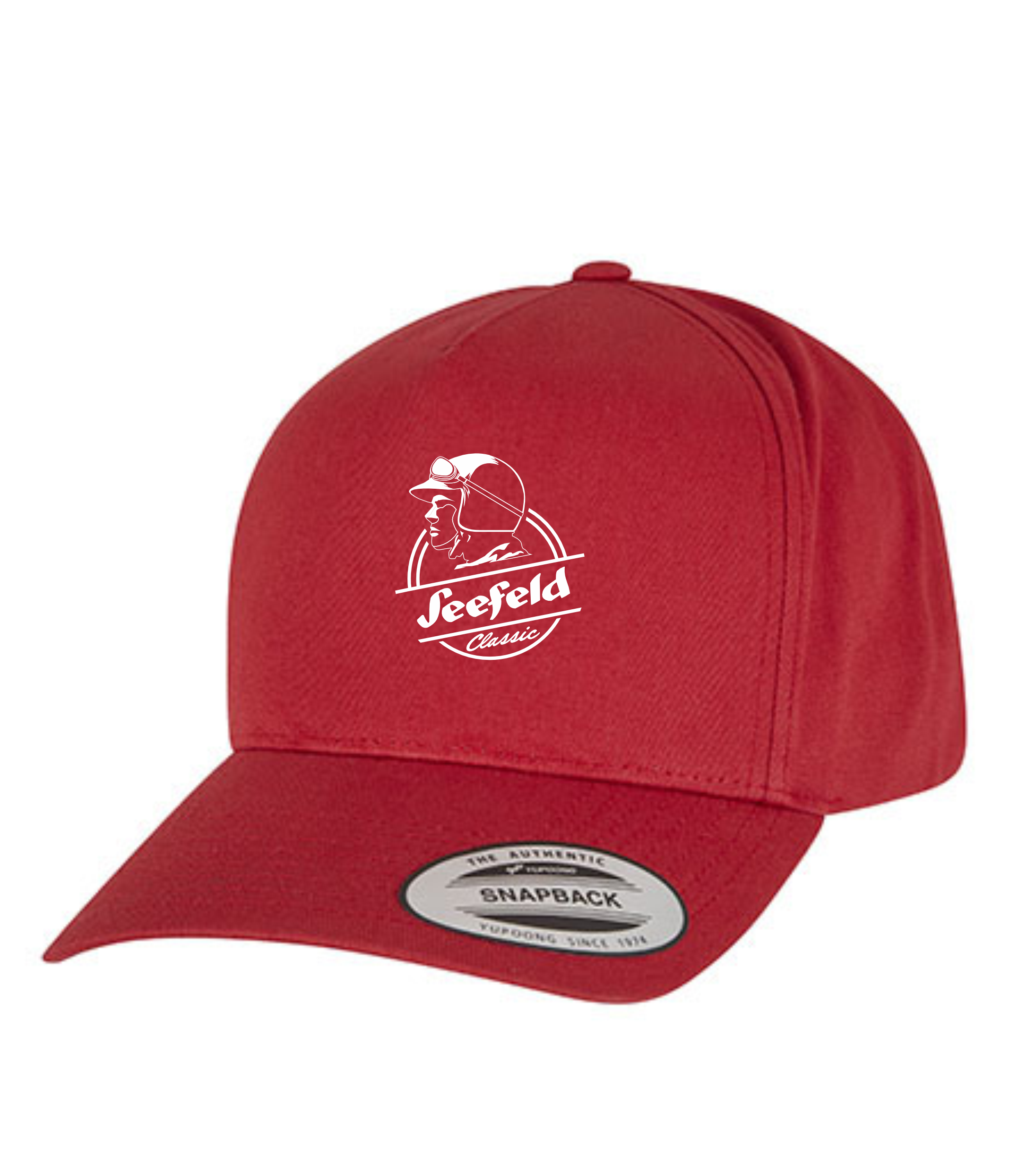 5-Panel Curved Classic Snapback - Rot