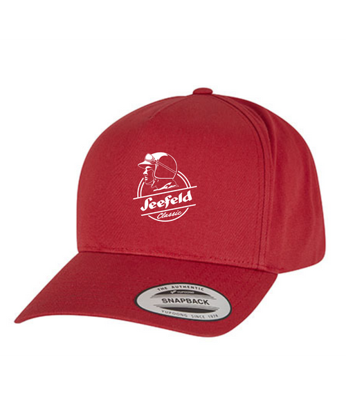 5-Panel Curved Classic Snapback - Rot