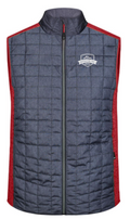 Herren Hybrid Strickfleece Gilet - Rot
