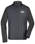 Herren Strick Hybrid Jacke - Grau