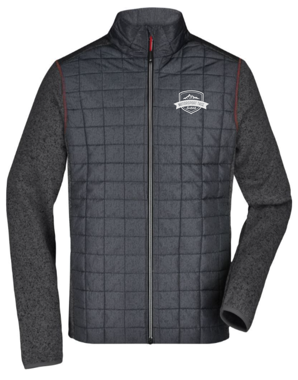 Herren Strick Hybrid Jacke - Grau